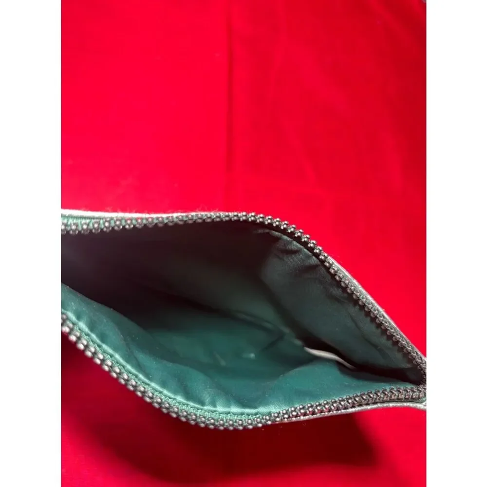 IPSY Silver Metallic Textured Zip Pouch